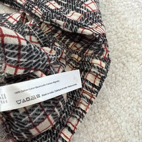 NWOT Free People One Cotton Long Sleeve Button Up Plaid Blouse Top S - Picture 11 of 11